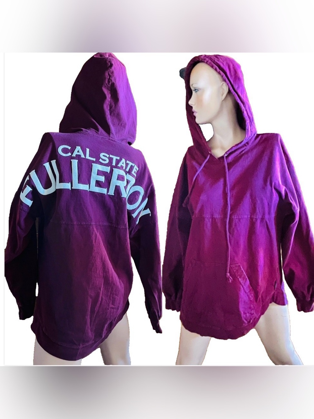 SPIRIT Active Wear CAL STATE FULLERTON Hooded JERSEY Size Small